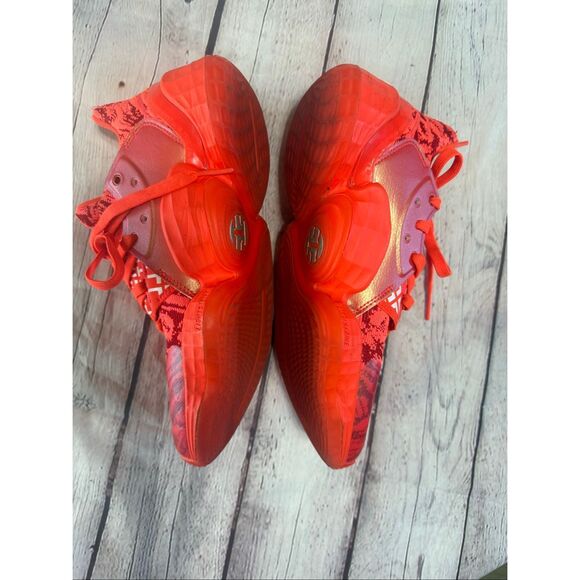 Adidas Harden Volume 4 Athletic Sneakers Solar Red Orange Bold Vibrant Mens 7.5 main image 11